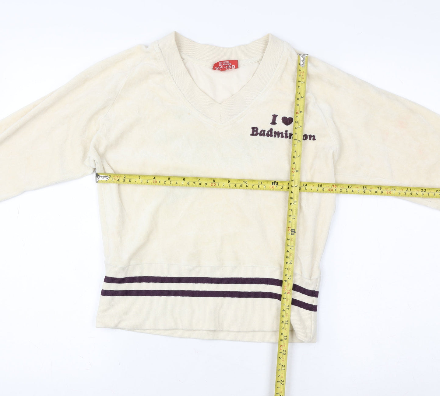 Womens UK Size 2 Soochi Beige Pullover Sweatshirt