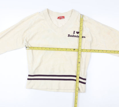 Womens UK Size 2 Soochi Beige Pullover Sweatshirt