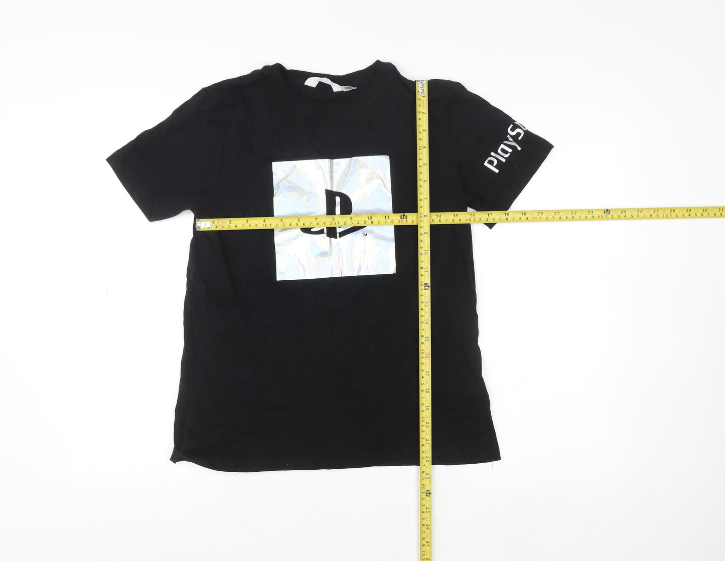 Boys UK Size 12-13 Years H&M Black Basic T-Shirt