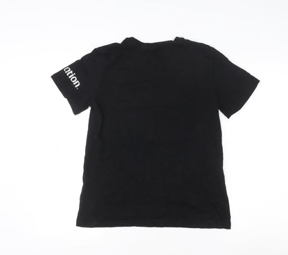 Boys UK Size 12-13 Years H&M Black Basic T-Shirt