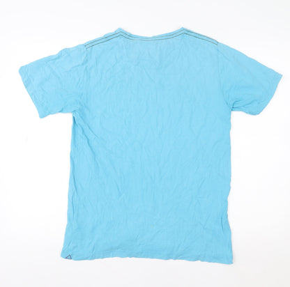 Fat Face Women’s Blue Cotton Short Sleeve Crew Neck T-Shirt Size S