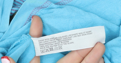 Fat Face Women’s Blue Cotton Short Sleeve Crew Neck T-Shirt Size S