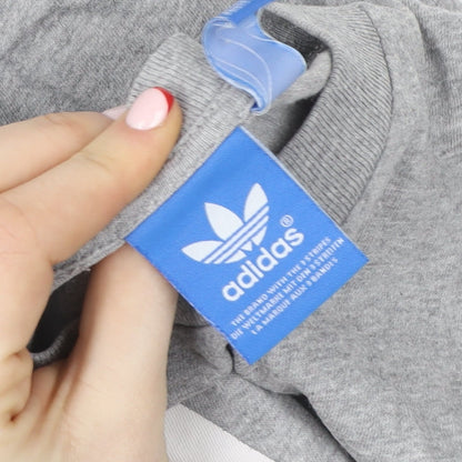 Adidas Men's Grey Trefoil Logo T-Shirt Size M Short Sleeve