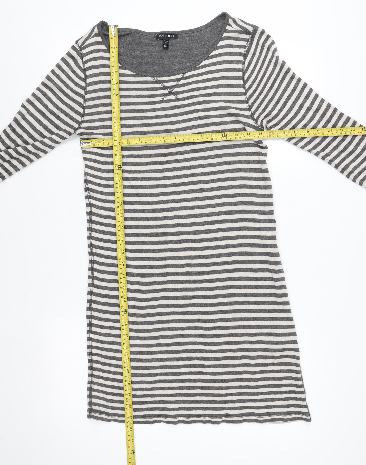 Womens UK Size 12 Baukjen Grey Basic T-Shirt