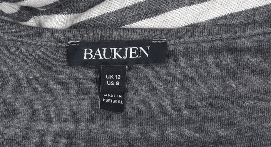Womens UK Size 12 Baukjen Grey Basic T-Shirt