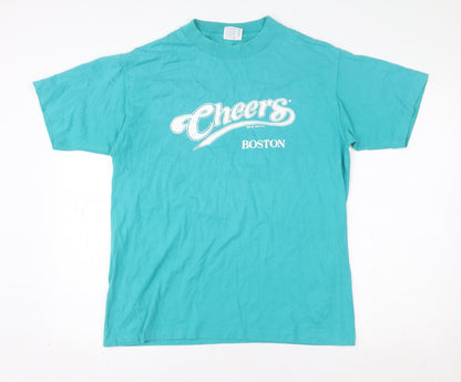 Womens UK Size L Tee Jays Blue Basic T-Shirt