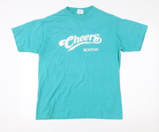 Womens UK Size L Tee Jays Blue Basic T-Shirt