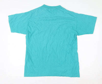 Womens UK Size L Tee Jays Blue Basic T-Shirt