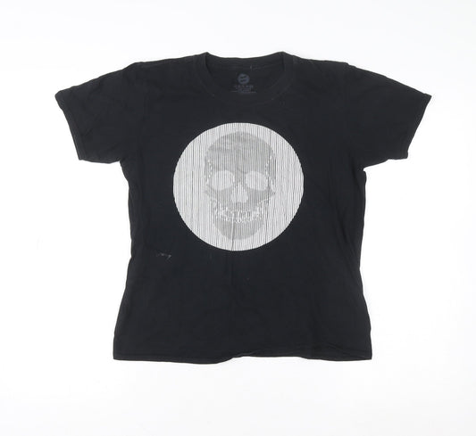 Blue Zoo Boys Black Skull Graphic T-Shirt 12-14 Years 100% Cotton