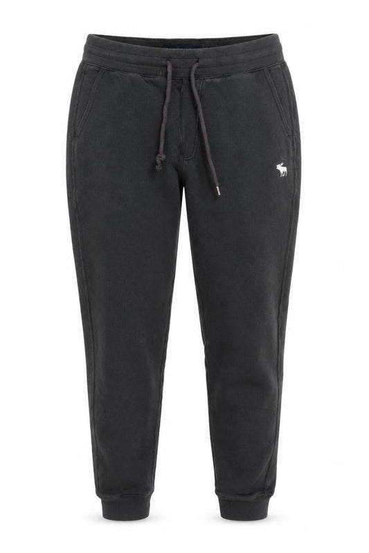 Womens UK Size S Abercrombie & Fitch Regular Fit Jogger Black Trousers
