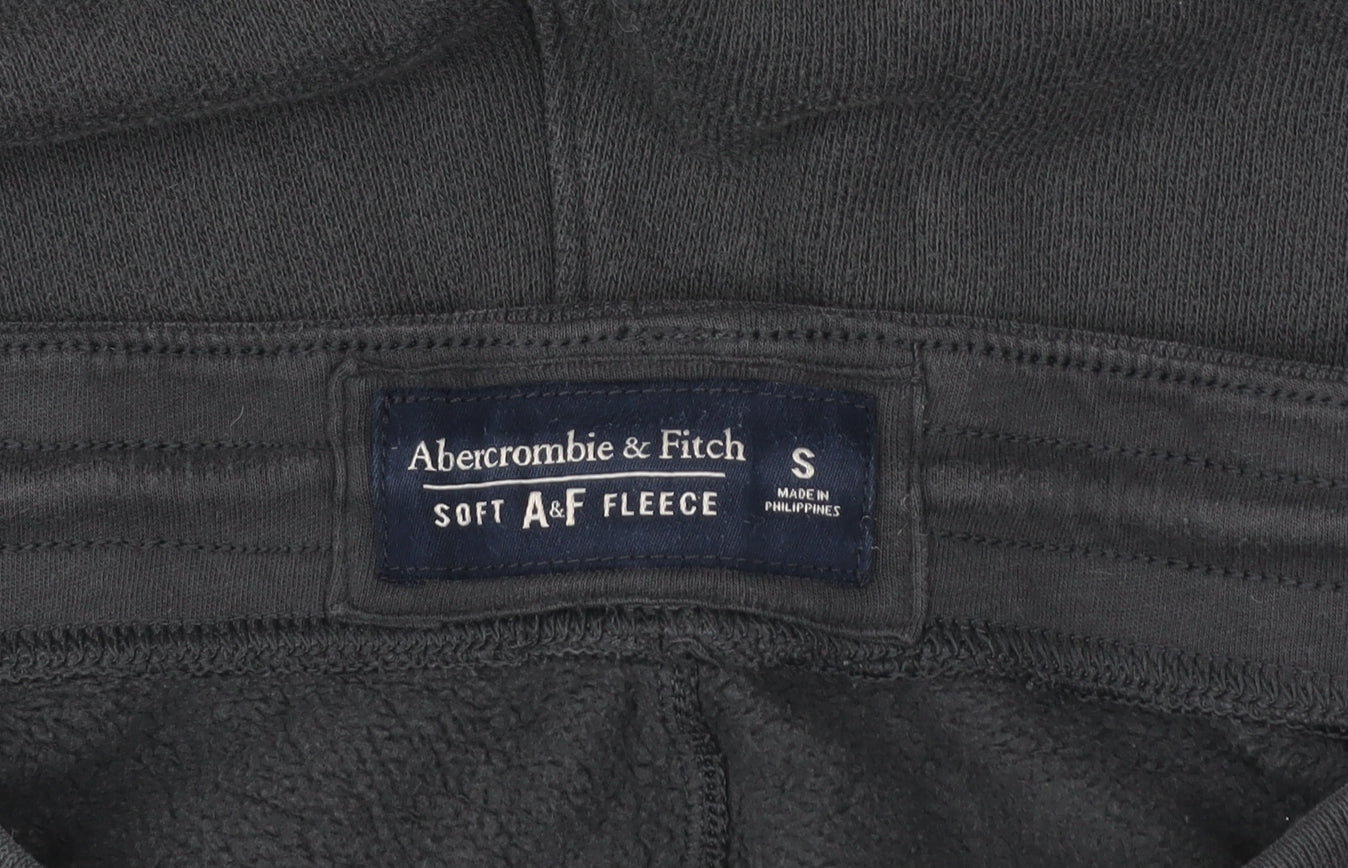 Womens UK Size S Abercrombie & Fitch Regular Fit Jogger Black Trousers