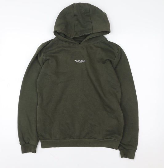 Boys UK Size 13-15 Years McKenzie Green Pullover Hoodie