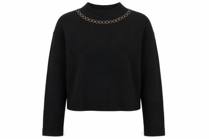 Womens UK Size L River Island Black Pullover Sweatshirt
