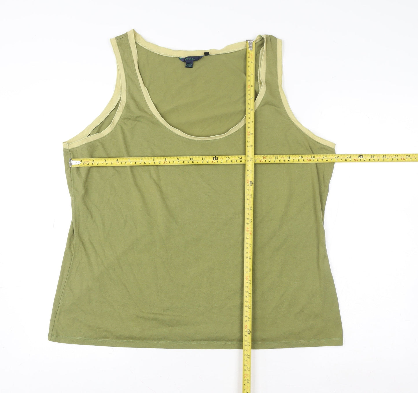 Boden Women’s Green Cotton Jersey Tank Top Size XL