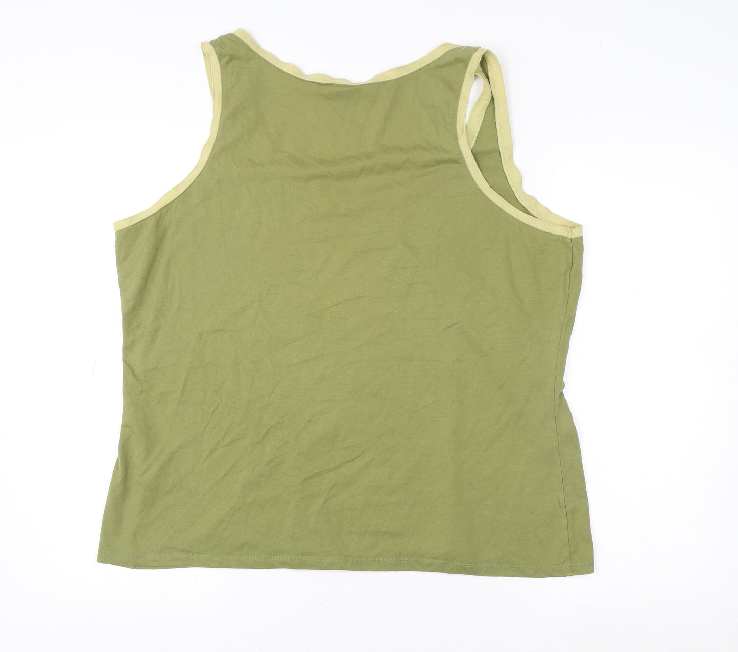 Boden Women’s Green Cotton Jersey Tank Top Size XL