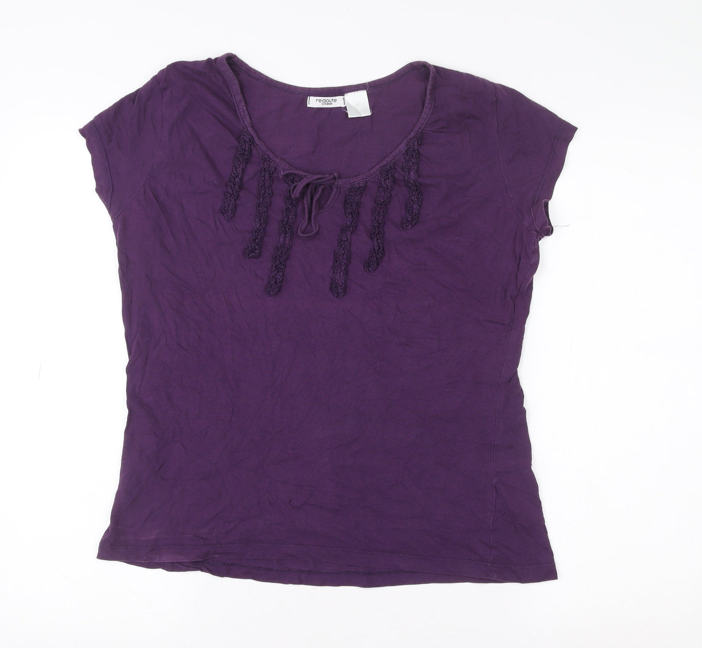 Womens UK Size M La Redoute Creation Purple Basic T-Shirt
