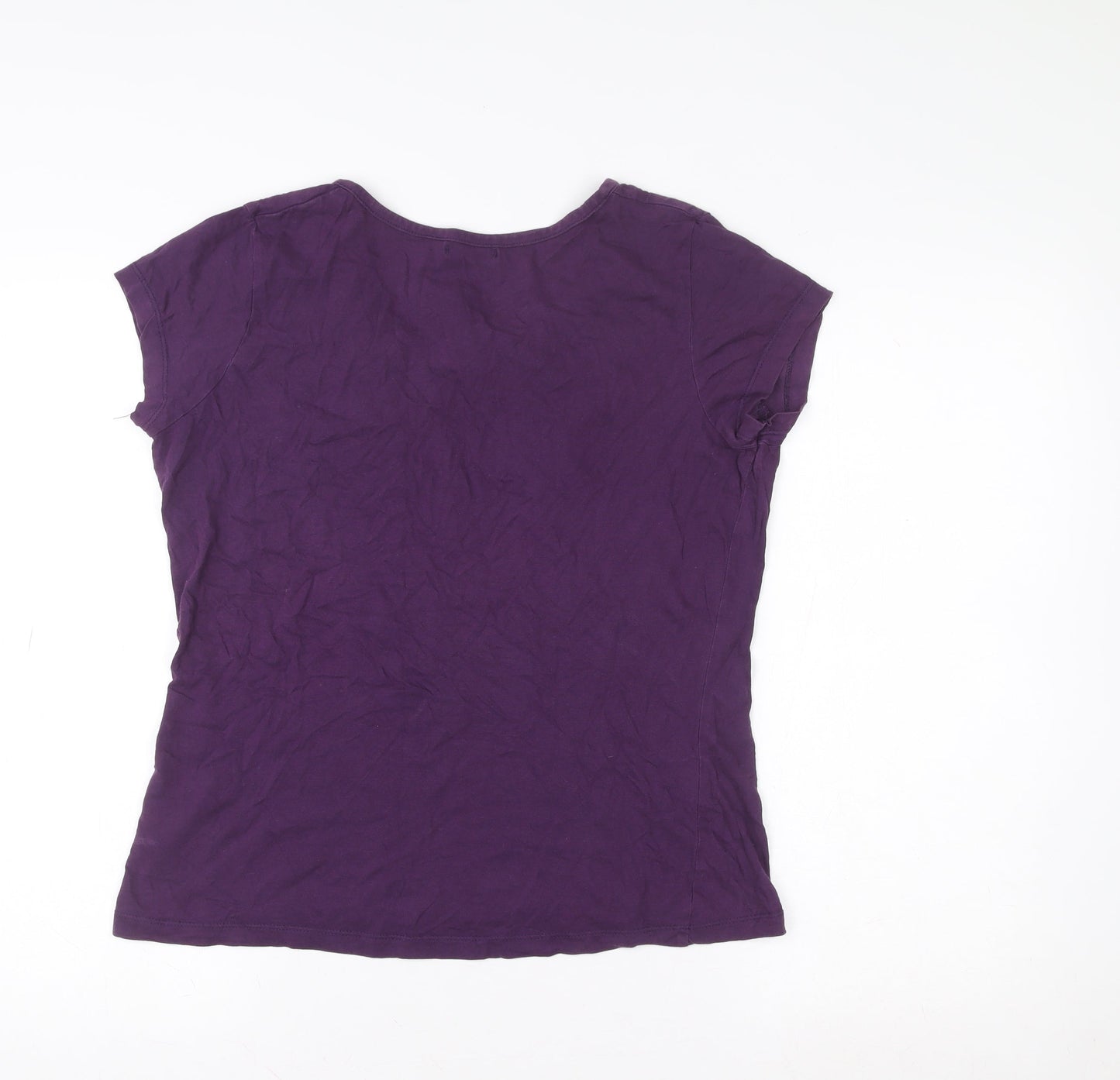 Womens UK Size M La Redoute Creation Purple Basic T-Shirt