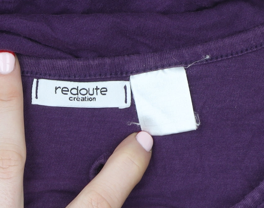Womens UK Size M La Redoute Creation Purple Basic T-Shirt