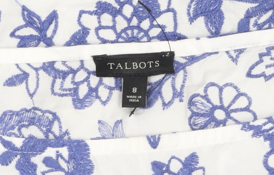 Womens UK Size 12 Talbots White Tunic Blouse