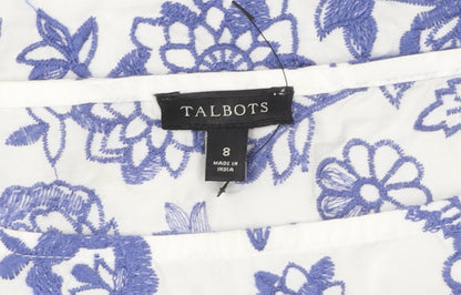 Womens UK Size 12 Talbots White Tunic Blouse