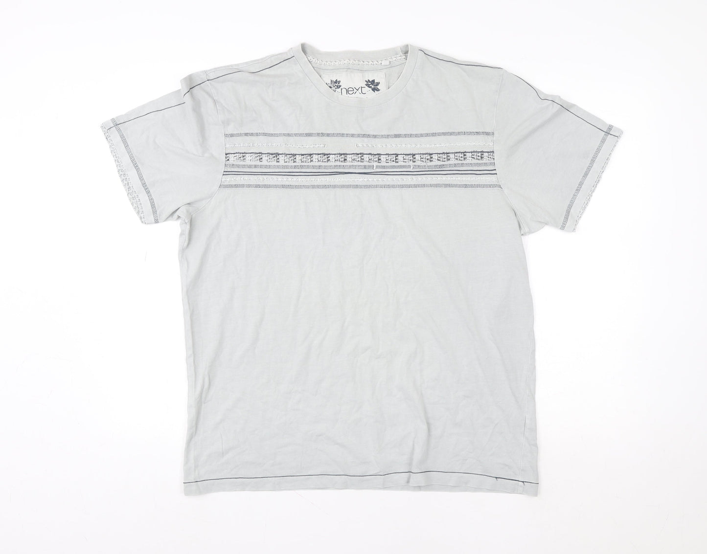 Womens UK Size L NEXT Grey Basic T-Shirt
