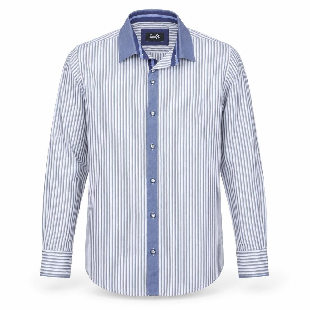 Boys UK Size 10-11 Years E-IGHT Blue Basic Button-Up