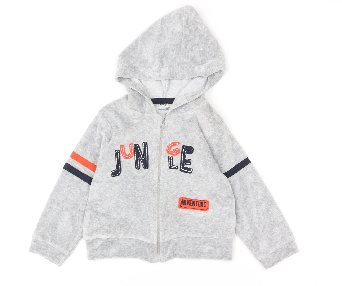 Babybol Unisex Grey Hooded Full Zip Jungle Adventure Jumper 12-18 Months