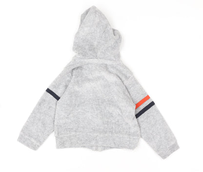 Babybol Unisex Grey Hooded Full Zip Jungle Adventure Jumper 12-18 Months