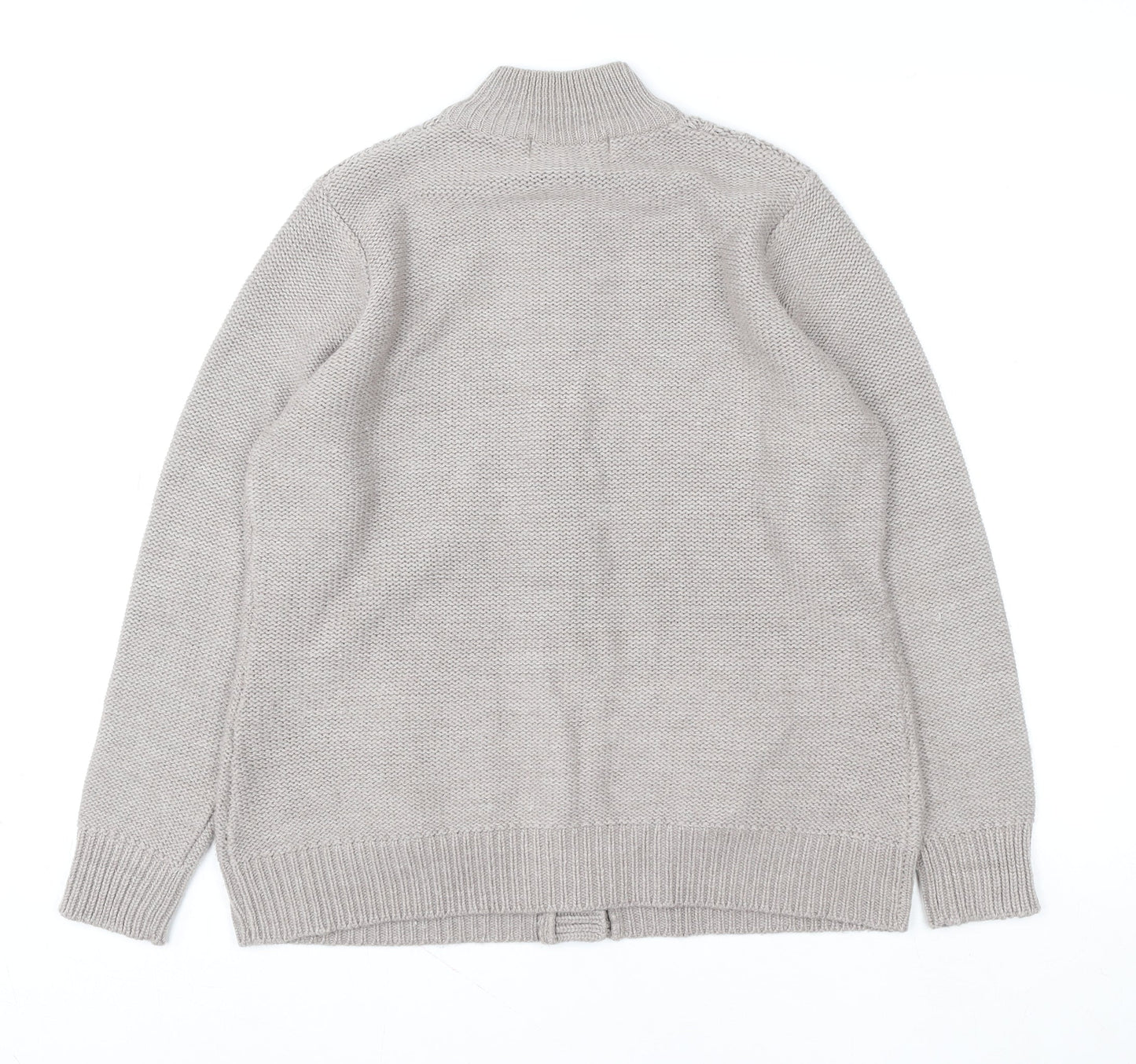 EWM Women's Beige Cable Knit Button Cardigan Size M