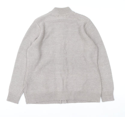 EWM Women's Beige Cable Knit Button Cardigan Size M