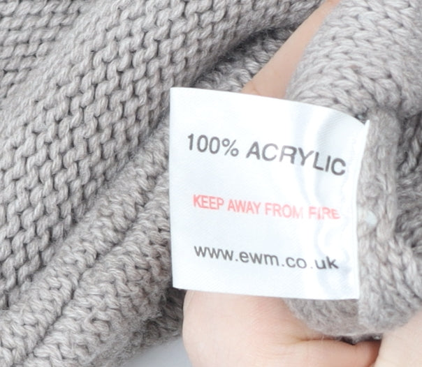 EWM Women's Beige Cable Knit Button Cardigan Size M