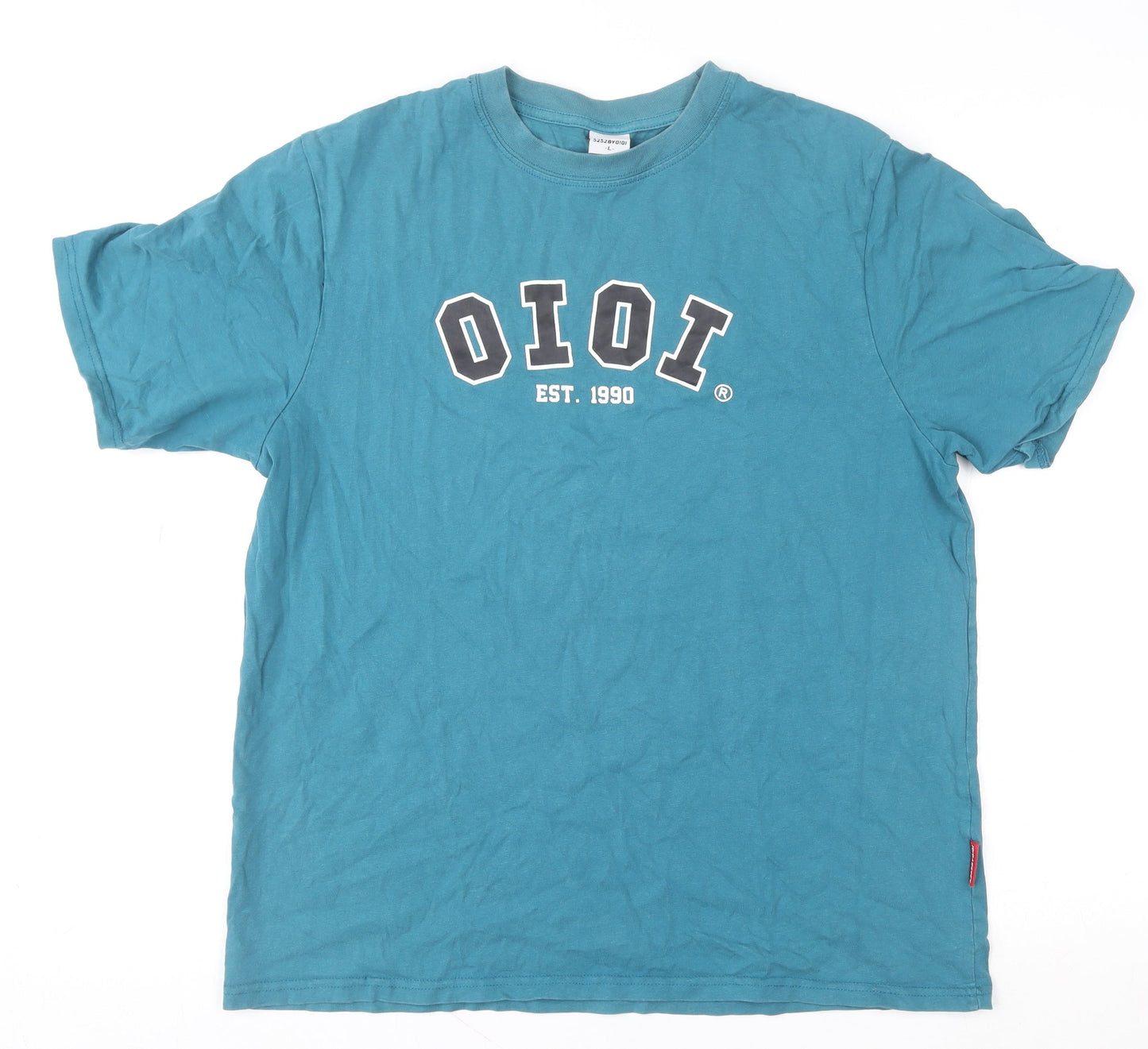 Mens UK Size L 5252 by O!Oi Blue  T-Shirt