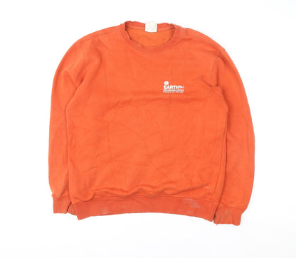 H&M L.O.G.G. Women’s Orange Small Crew Neck Pullover Sweatshirt