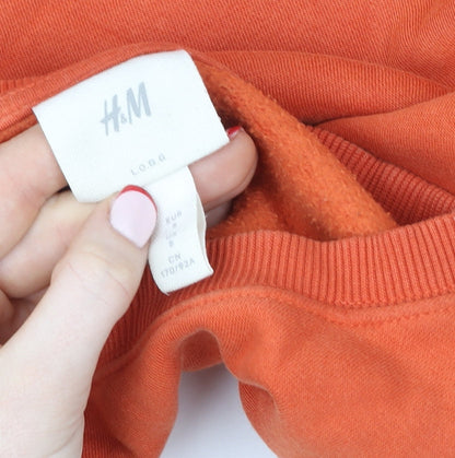H&M L.O.G.G. Women’s Orange Small Crew Neck Pullover Sweatshirt