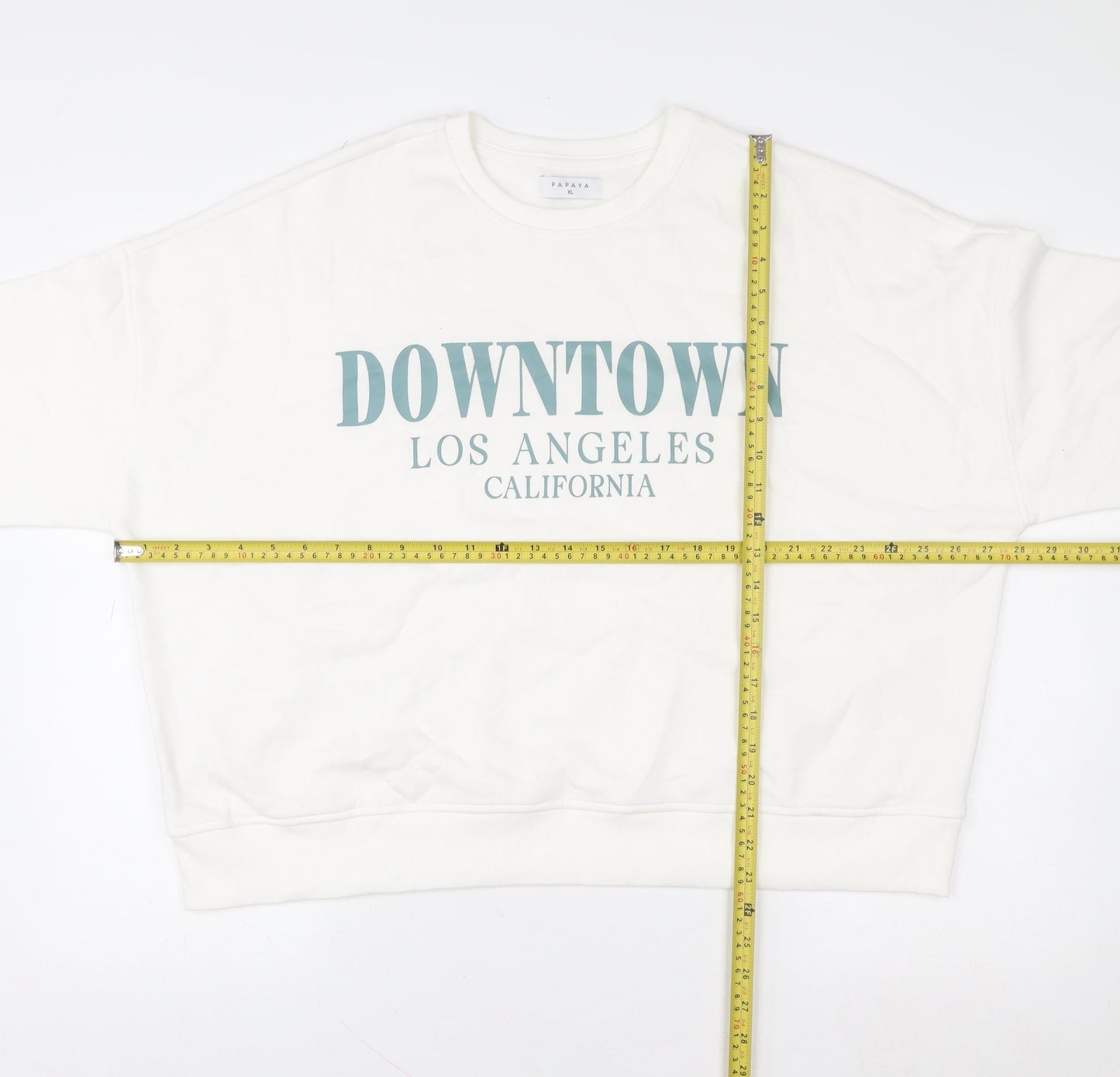 Womens UK Size XL Papaya White Pullover Sweatshirt