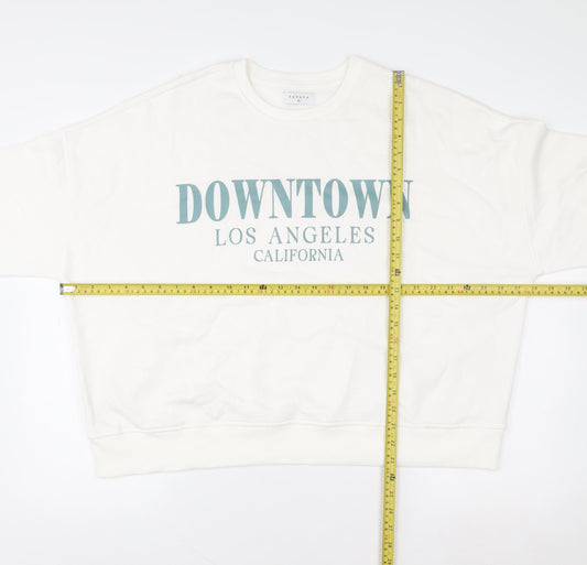 Womens UK Size XL Papaya White Pullover Sweatshirt
