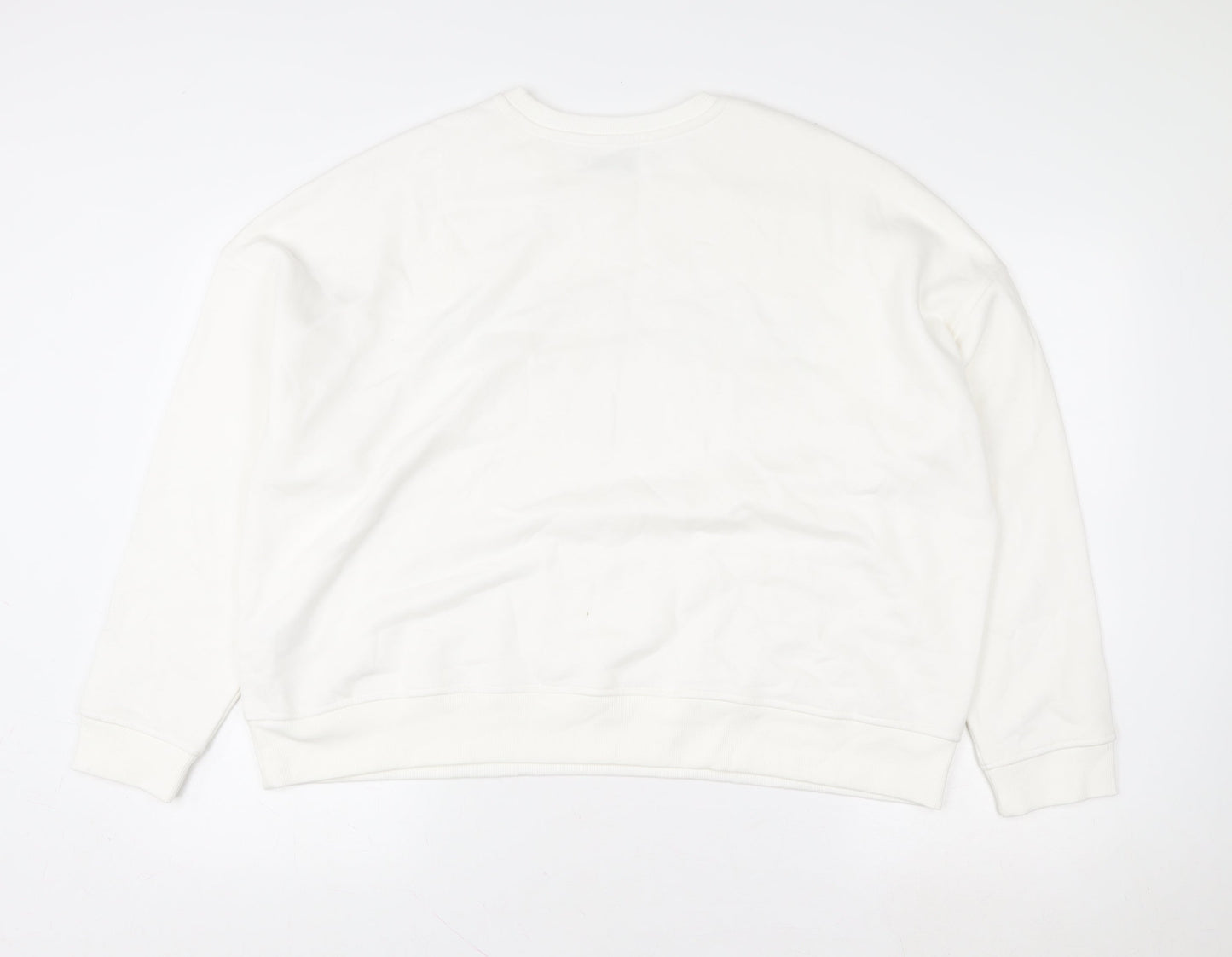 Womens UK Size XL Papaya White Pullover Sweatshirt
