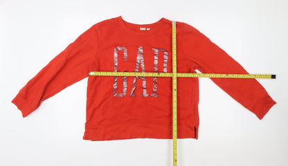 Womens UK Size M Gap Red Pullover Sweatshirt