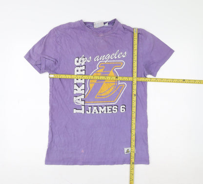 Womens UK Size XS NBA Purple Basic T-Shirt