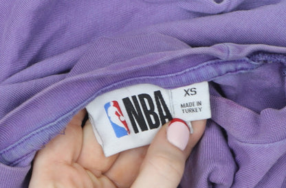 Womens UK Size XS NBA Purple Basic T-Shirt