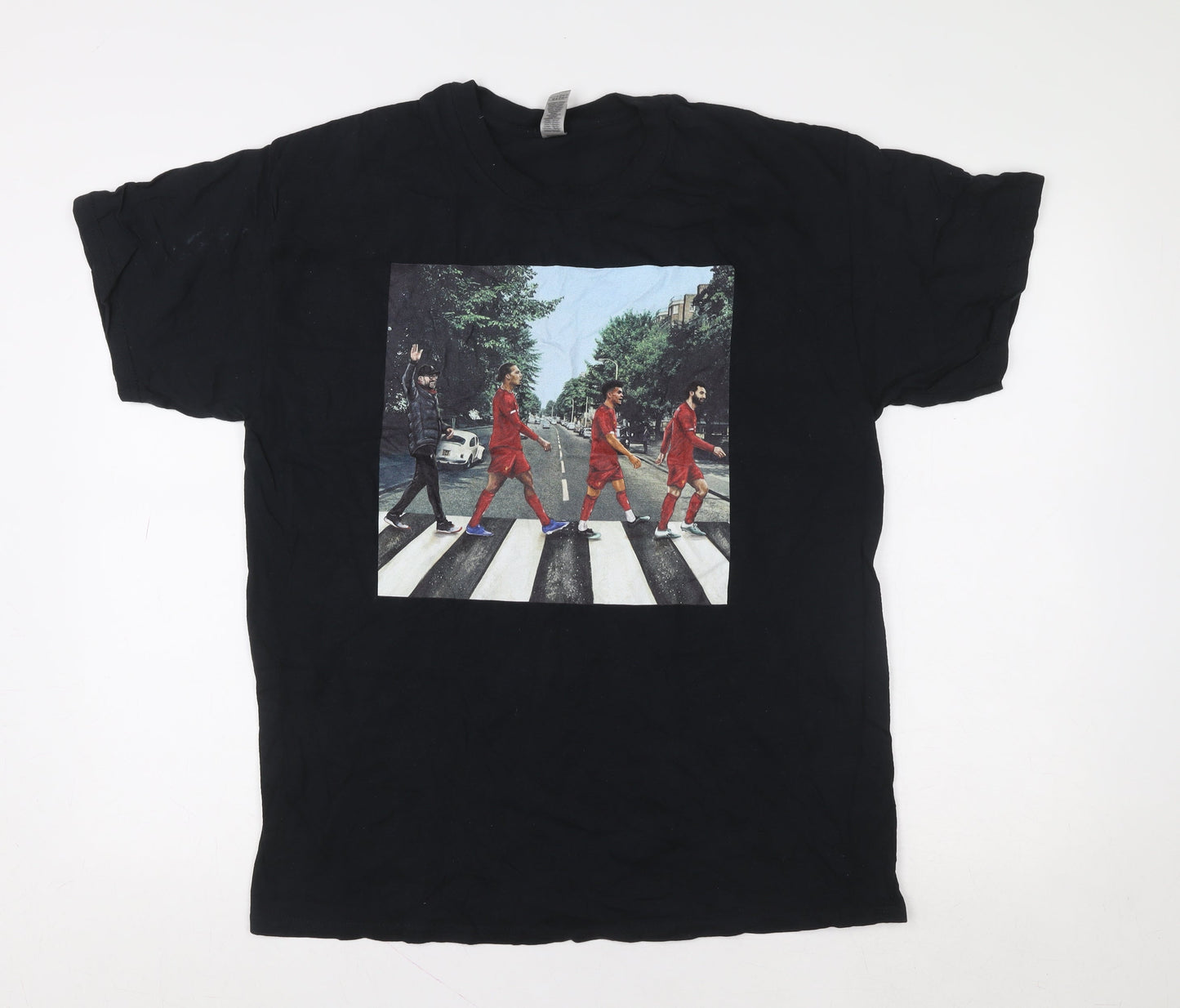 Mens UK Size L Gildan Black  T-Shirt