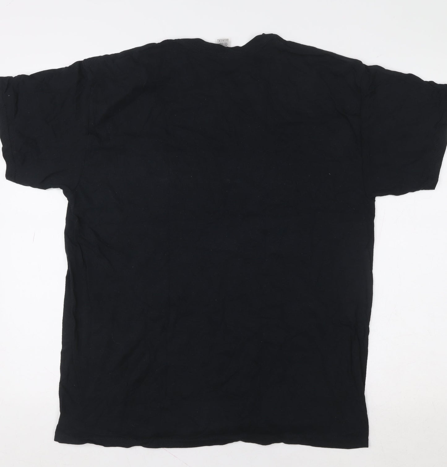 Mens UK Size L Gildan Black  T-Shirt