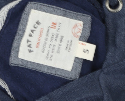 Mens UK Size S Fat Face Blue Pullover Hoodie