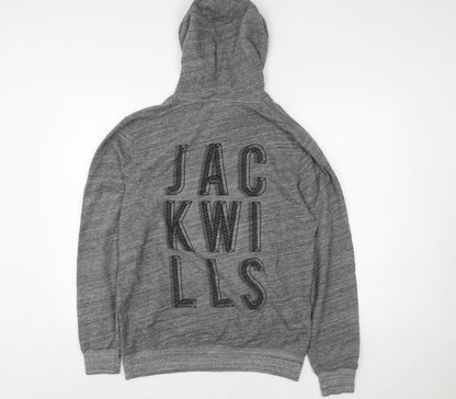 Mens UK Size M Jack Wills Grey Pullover Hoodie