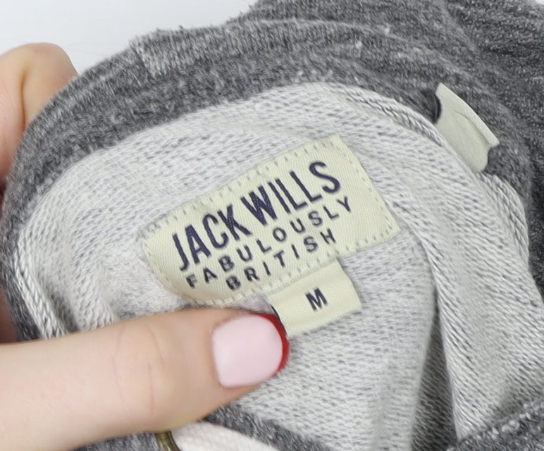 Mens UK Size M Jack Wills Grey Pullover Hoodie
