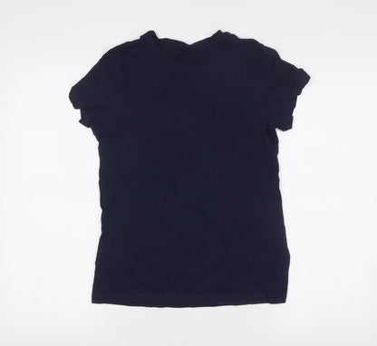 Puma Women Blue Small Logo Short Sleeve T-Shirt