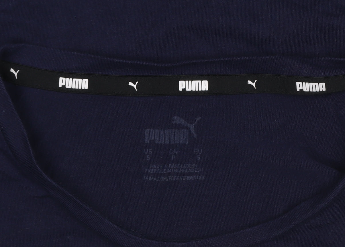 Puma Women Blue Small Logo Short Sleeve T-Shirt