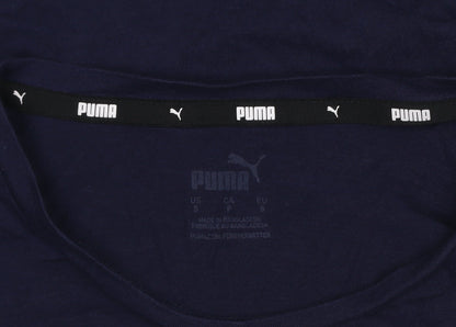 Puma Women Blue Small Logo Short Sleeve T-Shirt