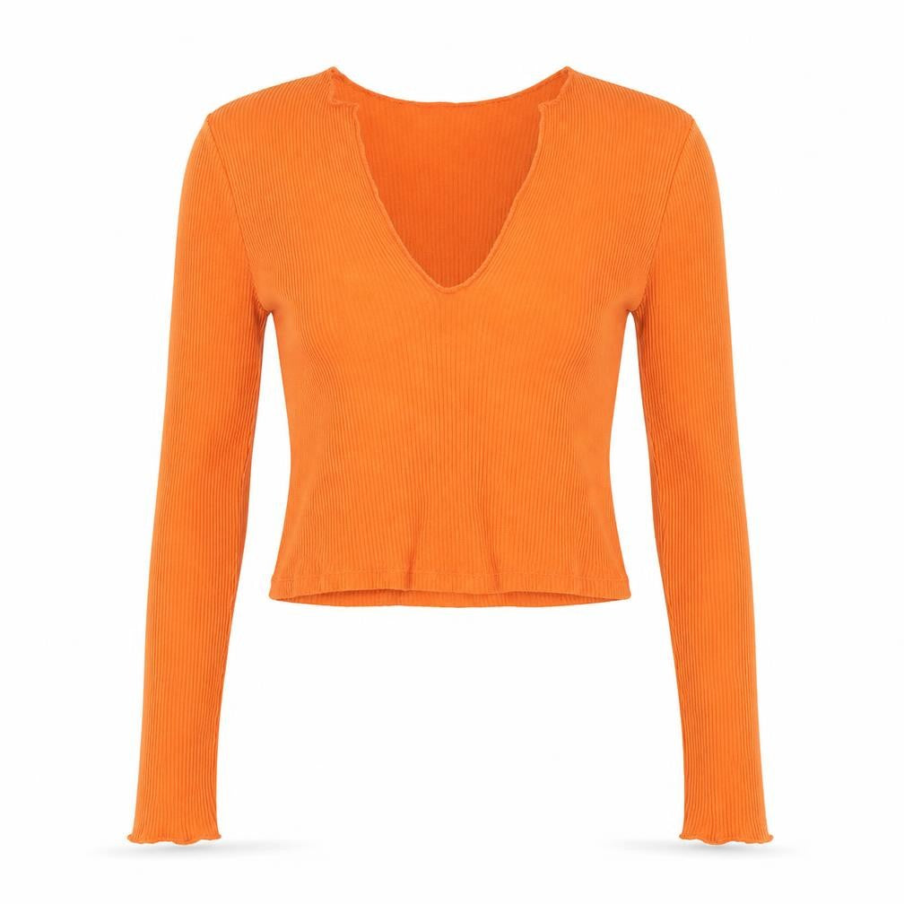 Womens UK Size S BDG Orange Cropped T-Shirt