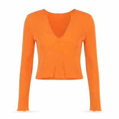Womens UK Size S BDG Orange Cropped T-Shirt